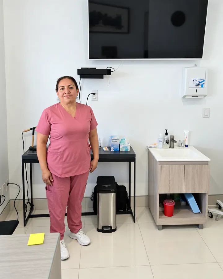 Enfermera del consultorio de ginecología del Dr. Andrés Morales en Ecatepec