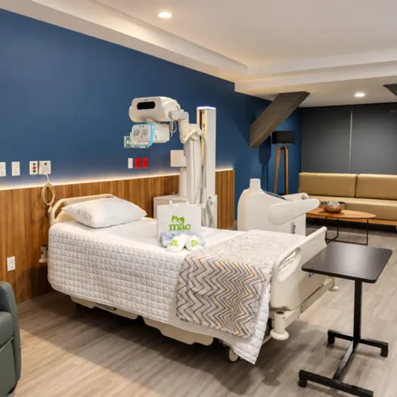 Habitación de recuperación del Hospital MediMAC en Ecatepec
